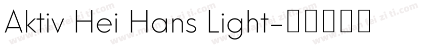 Aktiv Hei Hans Light字体转换